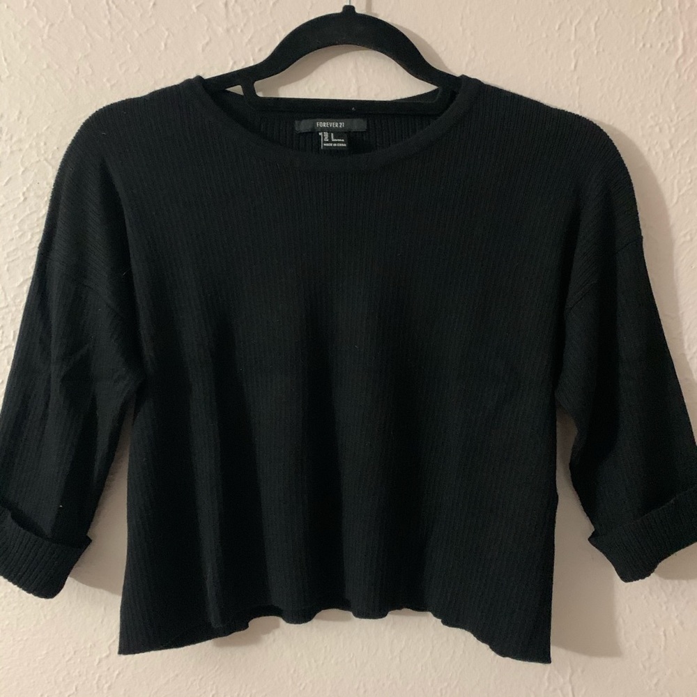 Forever 21 | Black Cropped Top - Picture 1 of 5